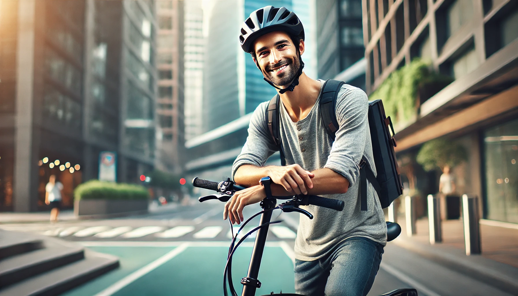 Unser Fahrer auf dem Elektorklapprad